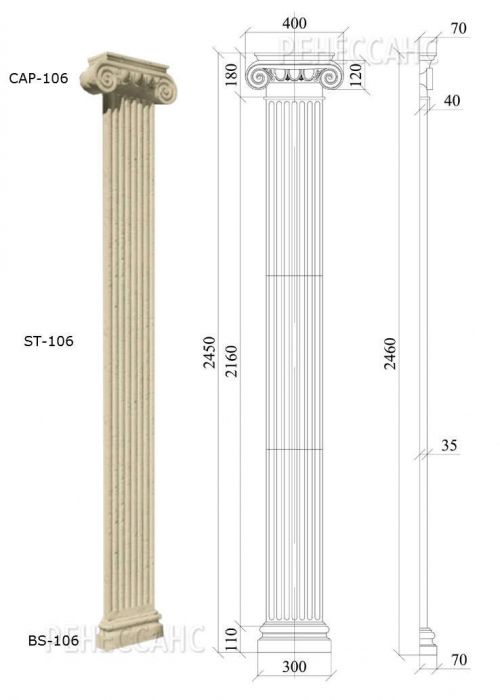Пилястра CAP 106