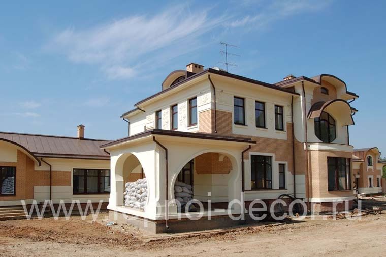 Отделка фасада дома - КП Лесной городок